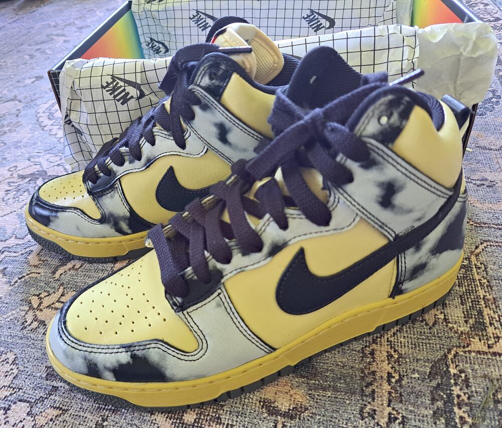 Nike Dunk High 1985 SP Black Acid Wash New Womens 7.5 / Mens 6